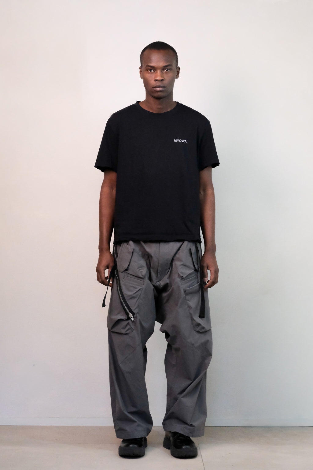 Encapsulated Nylon Ultrawide Drawcord Cargo Trousers